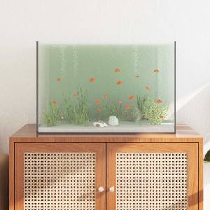 vidaXL Аквариум със съхранение Прозрачен 60 x 35 x 40 см Стъкло (42020385)