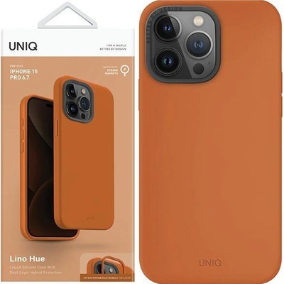 UNIQ Lino Hue MagClick iPhone 15 Pro Max, Sunset Orange