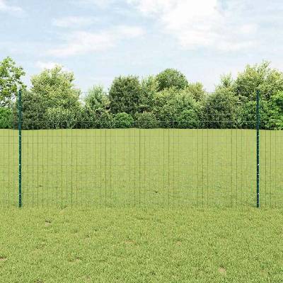 vidaXL Euro plot s pilotem 25 x 1,2 m Ocel potažená PVC Zelená