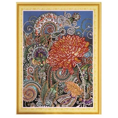 Collection D'Art Collection D`art - Диамантено пано с обли кристали - Хризантема (MX011)