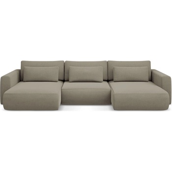 makamii Светлокафяв разтегателен ъглов диван с място за съхранение (U форма) Kapua - Makamii (KAPUA_UF_24_P1_C14)