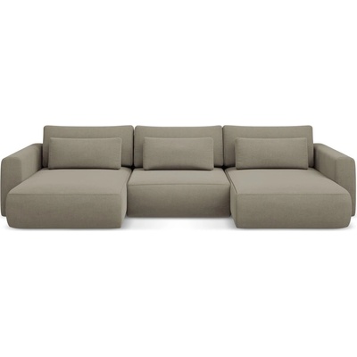 makamii Светлокафяв разтегателен ъглов диван с място за съхранение (U форма) Kapua - Makamii (KAPUA_UF_24_P1_C14)