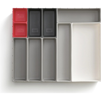 JOSEPH JOSEPH Variabilní organizér do zásuvky Duo Blox 10 851676, šedý/červený