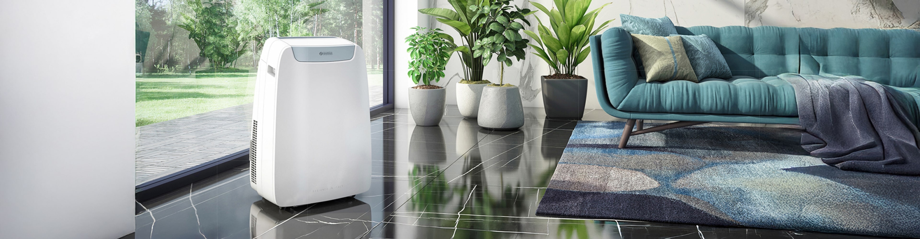 Olimpia Splendid Dolceclima AirPro 13 A+ v obývacím pokoji