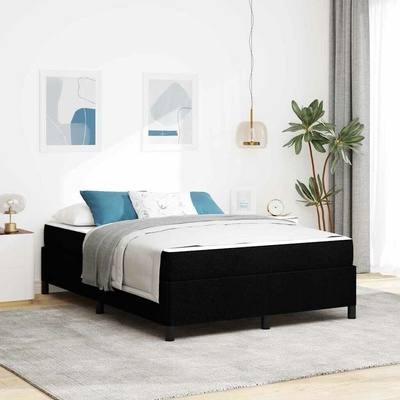 Postel s boxspringem Černá 160 x 200 cm textil