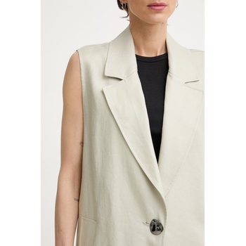 Giorgio Armani палто дамско от лен (XW001979.AF21530)