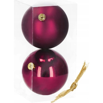 SPRINGOS Vianočné banky XXL červené mix 15cm sada 2ks