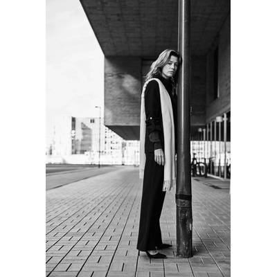 Moodo Шал с ресни кремав Moodo Moodo | Byal | ЖЕНИ | ЕДИН РАЗМЕР