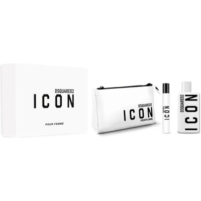 Dsquared2 Icon Pour Femme Комплект (EDP 100ml + EDP 10ml + Purse) за Жени