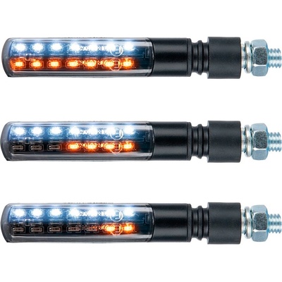 Sekvenční LED blinkry Nightslider 2 v 1, přední vč. denního svícení, OXFORD (sada vč. odpo