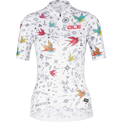 Alé Дамска фланелка с къс ръкав за колоездене Alé Women's Versilia Jersey Graphics Cycling jersey - White - размер 3XL (156-0917-0217)