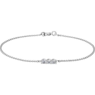Tiami řetízkový Pure Line 3 z bílého zlata s diamanty BPL3W2130