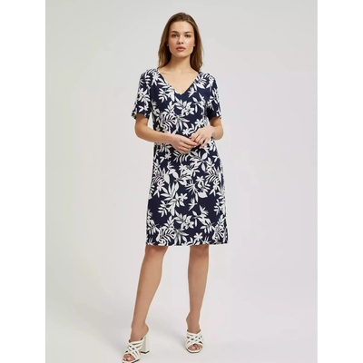 Moodo Тъмносиня рокля с флорален десен Moodo Moodo | Sin | ЖЕНИ | S