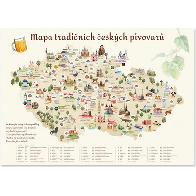 Pivní stírací mapa, Česká republika – Zbozi.Blesk.cz