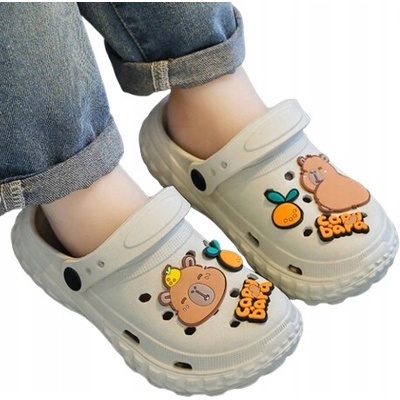 Shein dětské pantofle žabky béžové