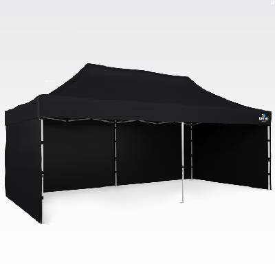 BRIMO Nůžkový stan S. Ocel Rozměr stanu: 3x6m, Barva stanu: Černá + 5 letá záruka a servis zdarma!