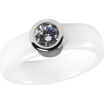 BM Jewellery Dámský keramický prsten se zirkonem Viktorie S52120