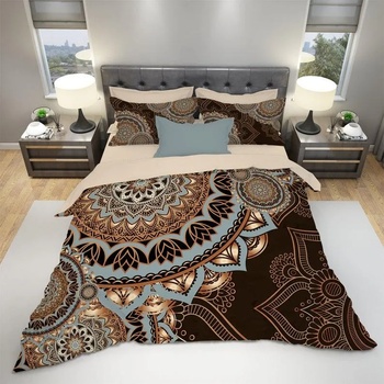 Image 1 of Спално бельо с индийски мотиви Mandala Brown