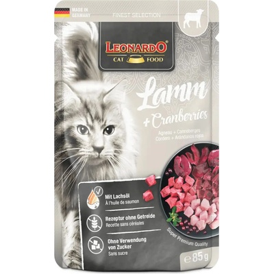 Leonardo jehněčí s brusinkami 85 g