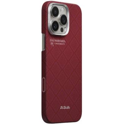 PITAKA Magsafe Калъф за iPhone 16 Pro Max, Pitaka Edge Harvard Case Crimson, Червен (PH1601PM)