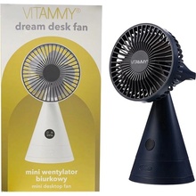 VITAMMY Dream desk fan, USB mini stolný ventilátor, čierny