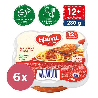 6x HAMI Malý Gurmán: Boloňské špagety (230 g)
