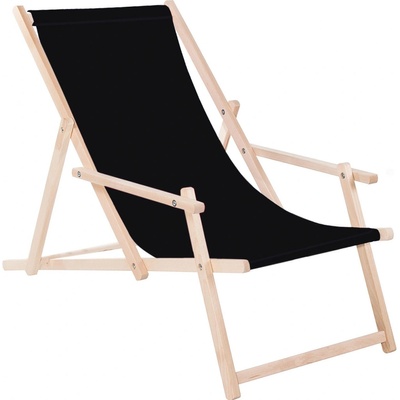 Springos Plážová stolička DC003 čierna