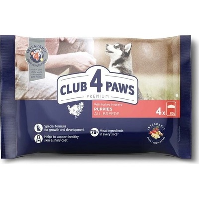 Сlub4Paws Premium pro štěňata pro malá plemena S kuřecím masem v želé 4 x 85 g