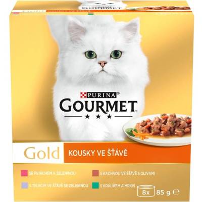 Gourmet Консерва GOURMET GOLD - микс парчета в сос, 8 x 85г