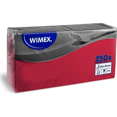 Wimex 88301 3V ubrousky červené 250 ks 40x40cm