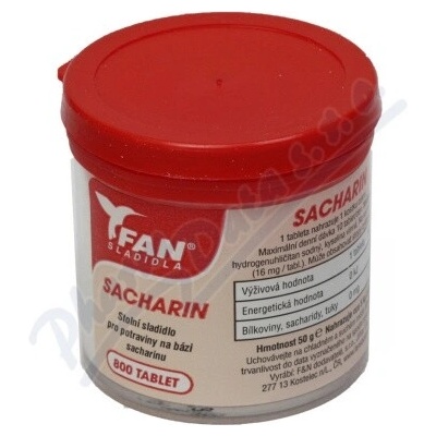 Fan sladidlo Sacharin 50g/800 tabliet