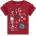 GUESS Червена тениска за мини момиче с много детайли и цветни картинки Guess