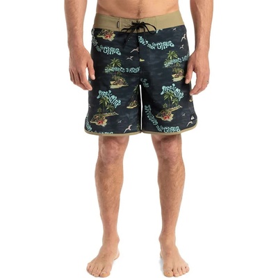 Quiksilver Бански гащета Quiksilver Surfsilk Scallop 18´´ swimming shorts - Black (Black Naturama)