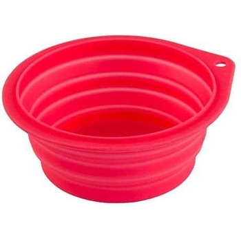 Kerbl - Сгъваема силиконова купа 500 мл. цвят малина
