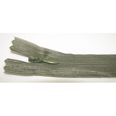 Zips krytý nedeliteľný 20cm tmavá zelená