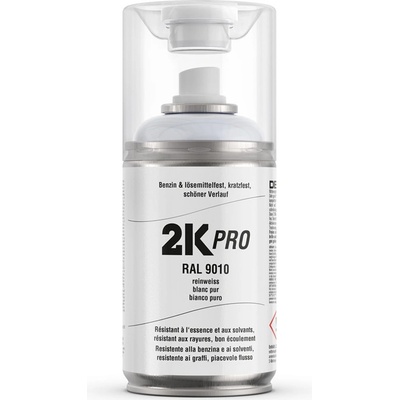 2K-PRO PU dvojzložková polyuretánová farba RAL 9010 lesklá 250 ml biela