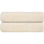 vidaXL Кърпи за ръце FROGN 2 бр. кремави 50x100 см 360 г/м2 (136998)