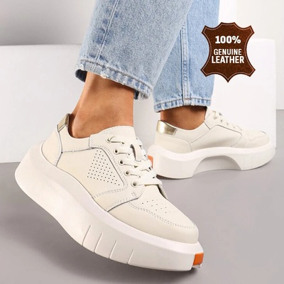 Обувки естествена кожа FT-110 Beige