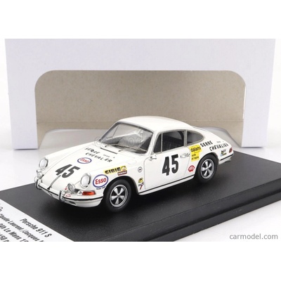 Trofeu Porsche 911s Coupe Team C.laurent N 45 24h Le Mans 1970 Claude Laurent Jacques Marche Bílá 1:43