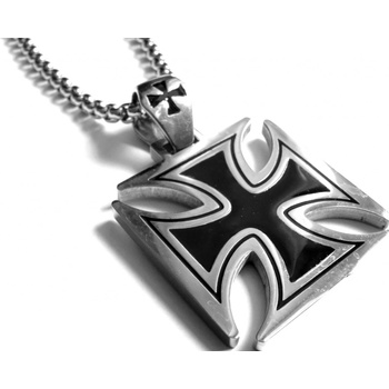 Steel Jewelry Náhrdelník maltézský kříž NH150228