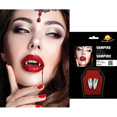 Guirca Luxusní upíří zuby stříbrné