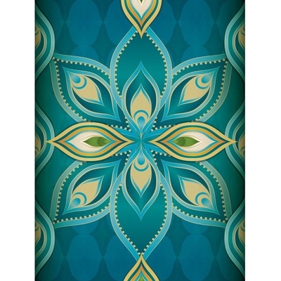 Preinterier Fototapeta panel - PL0160 - Tyrkysový kvet vlies - 206cm x 275cm