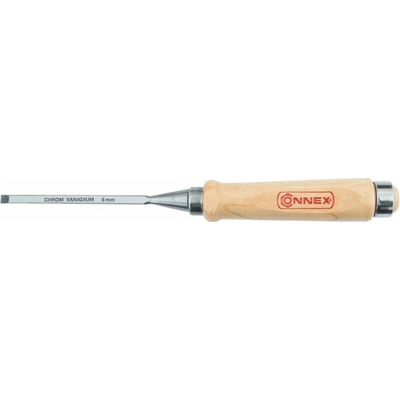 Connex Dláto 6mm ploché dřevěná rukojeť CV ostří