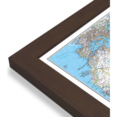 National Geographic Afrika - nástěnná mapa Classic 90 x 120 cm Varianta: mapa v dřevěném rámu, Provedení: Pegi skořice