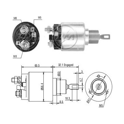 Spínač startéru ZM - Bosch 0331303048 RC 132259 ZM