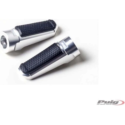 Stupačky bez adaptérů PUIG SPORT 7318P stříbrná s gumou