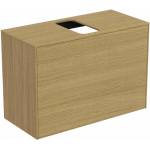 Ideal Standard Стенен шкаф Ideal Standard Atelier Conca, 1 чекмедже и плот с централен изрез, 80 см, светло дъбово покритие (T3935Y6)
