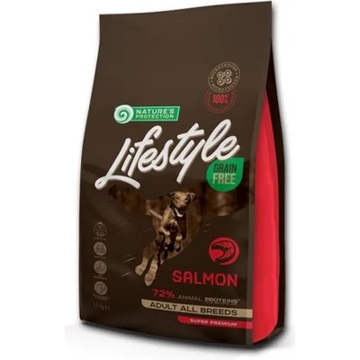 AKVATERA Nature's Protection DOG - LIFESTYLE Grain Free SALMON, висококачествена храна за пораснали кучета, БЕЗ ЗЪРНО, със сьомга, Литва - 1, 5 кг 125025