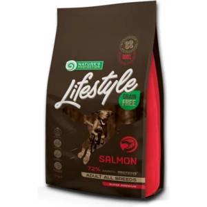 AKVATERA Nature's Protection DOG - LIFESTYLE Grain Free SALMON, висококачествена храна за пораснали кучета, БЕЗ ЗЪРНО, със сьомга, Литва - 1, 5 кг 125025