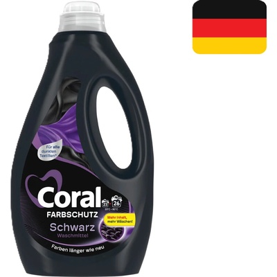 Coral prací gel Farbschutz Schwarz 1,3 l 26 PD